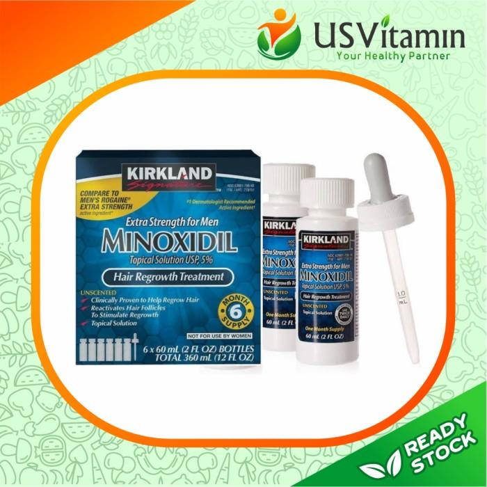 Gambar Kirkland Minoxidil 5 Extra Strength for Men isi 60 mL Original USA dari ZENHIA_SHOP undefined Tokopedia