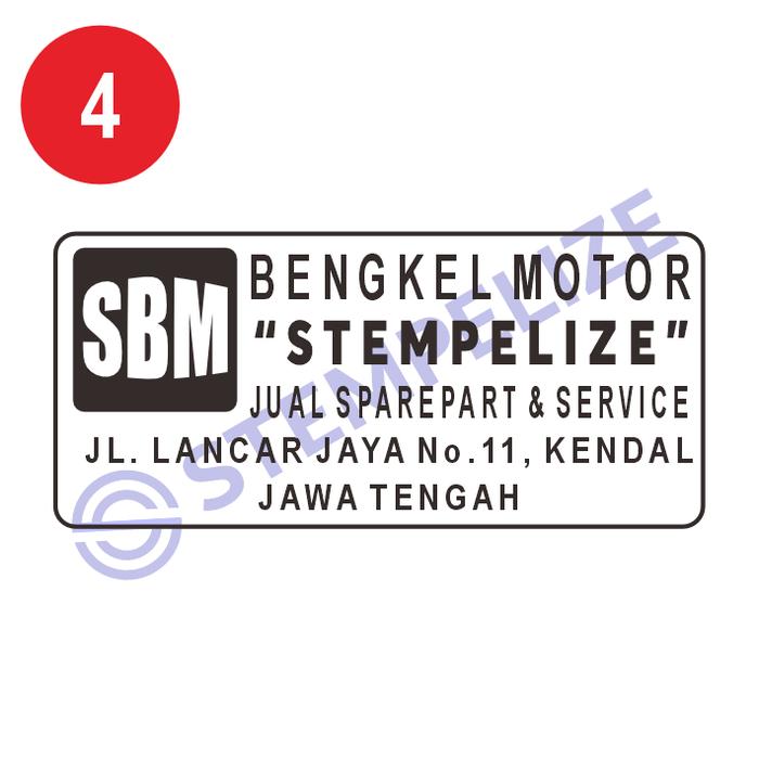 Gambar Stempel Bengkel Motor - 4, Hijau dari Stempelize undefined Tokopedia
