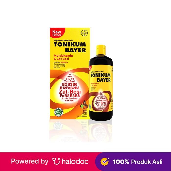 Gambar Tonikum Bayer Sirup 330 ml - Vitamin & Suplemen Anemia - Halodoc dari Apotek Halomedika Kp Rambutan undefined Tokopedia