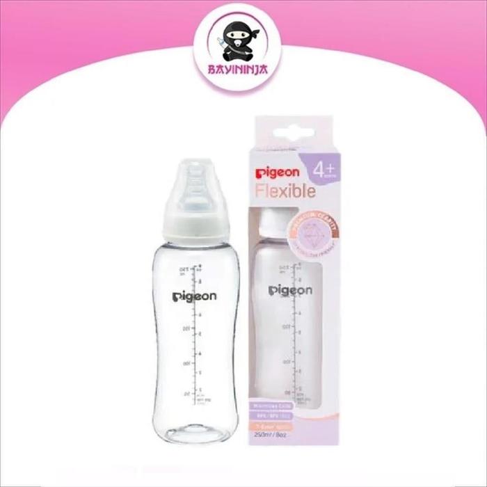 Gambar Pigeon Botol Susu Flexible T-Ester Clear - 250 ml dari BAYININJA undefined Tokopedia