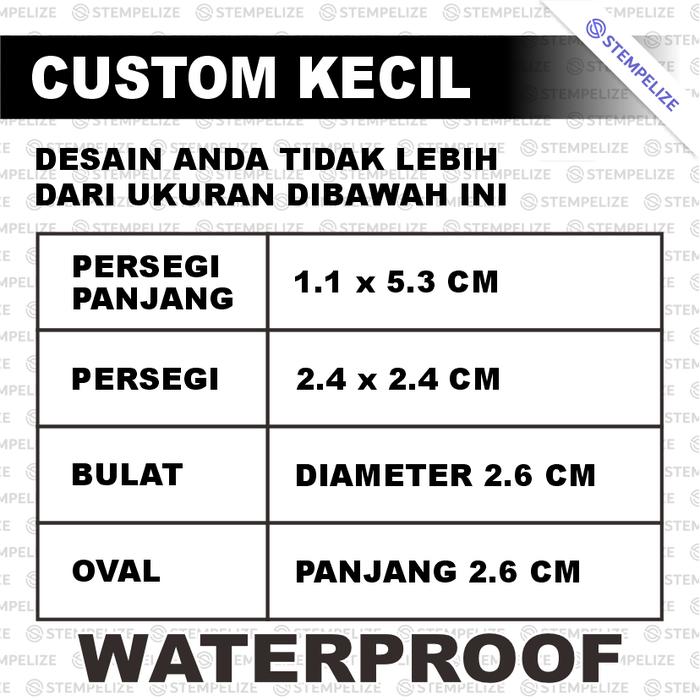 Gambar √ Stempel Custom Waterproof Kertas / Permanen - Stempel Kecil, 1 Warna dari Stempelize undefined Tokopedia