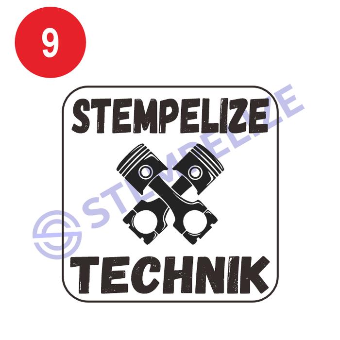 Gambar Stempel Bengkel Motor - 9, Biru dari Stempelize undefined Tokopedia