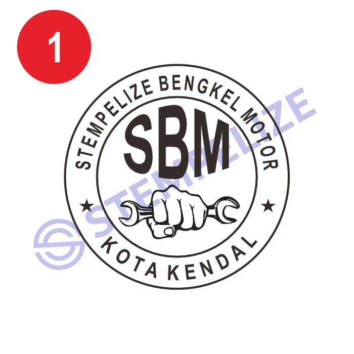 Gambar Stempel Bengkel Motor - 1, Biru dari Stempelize undefined Tokopedia