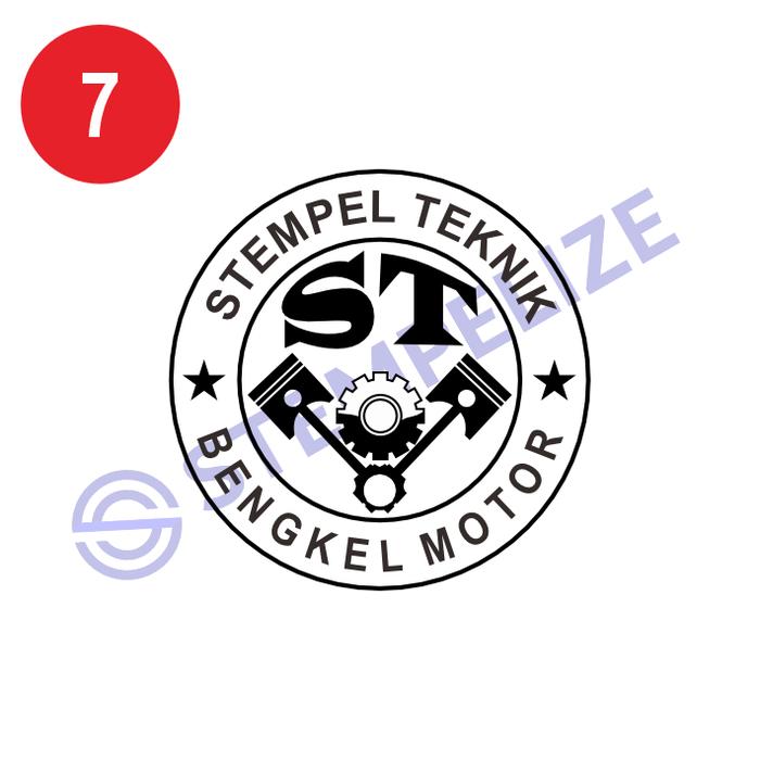 Gambar Stempel Bengkel Motor - 7, Biru dari Stempelize undefined Tokopedia