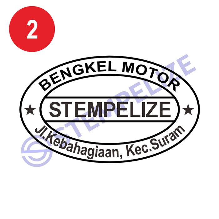 Gambar Stempel Bengkel Motor - 2, Merah dari Stempelize undefined Tokopedia