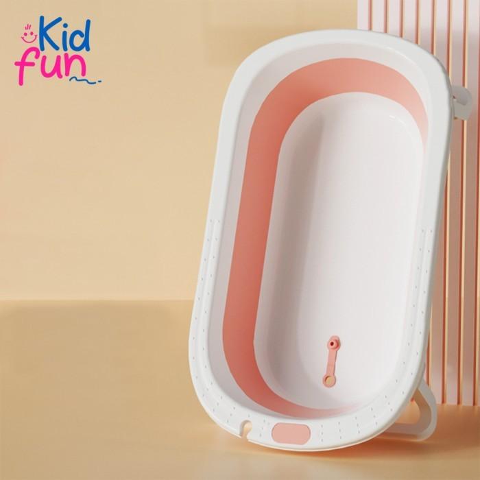 Gambar Bak Mandi Bayi Portable -Bak Mandi Bayi Lipat dengan Pengukur Suhu dan - Bak Pink, Dengan Bubble dari Furkon Store1 undefined Tokopedia
