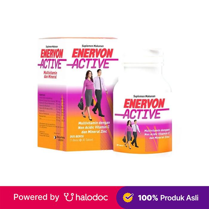Gambar Enervon Active 30 Tablet - Vitamin C - Halodoc dari Apotek Halomedika Medan Satria undefined Tokopedia
