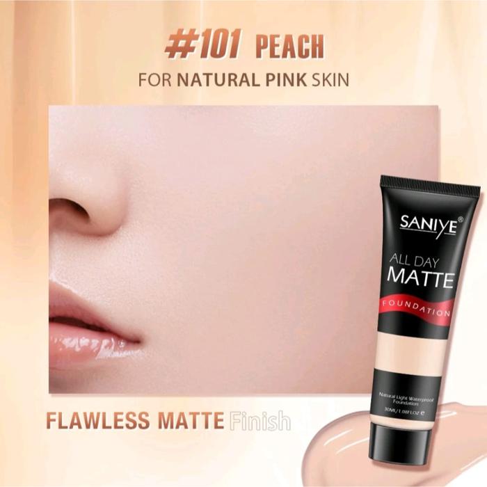 Gambar SANIYE Cover Foundation Full Coverage All Day Matte Poreless - 01 dari CasaBeauty undefined Tokopedia