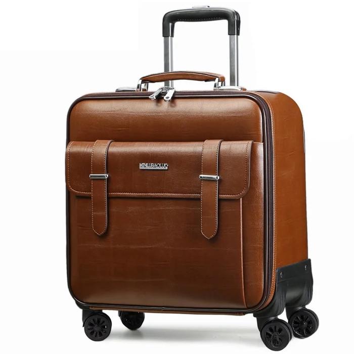 Gambar New 16/18/20 inch Travel suitcase with wheels Leather Business dari Likomeha Keane undefined Tokopedia