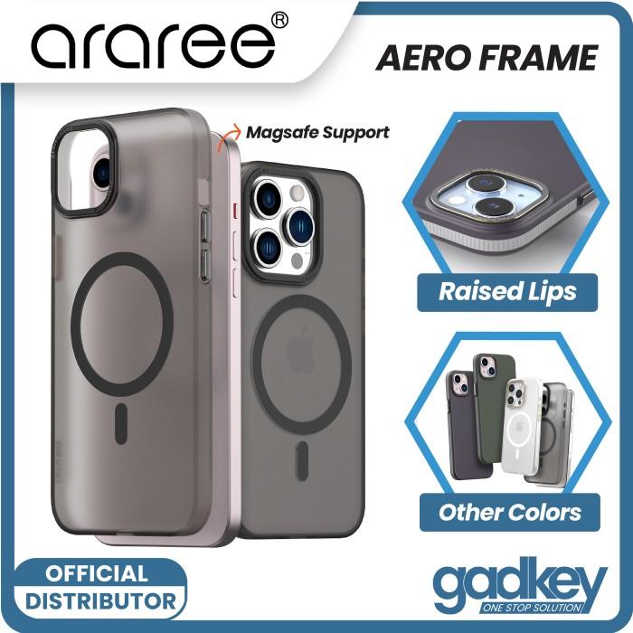 Gambar Case iPhone 15 Pro Max Plus Araree Aero Frame Magsafe Slim Casing - Black Matte, 15 Pro Max dari GAD Official undefined Tokopedia
