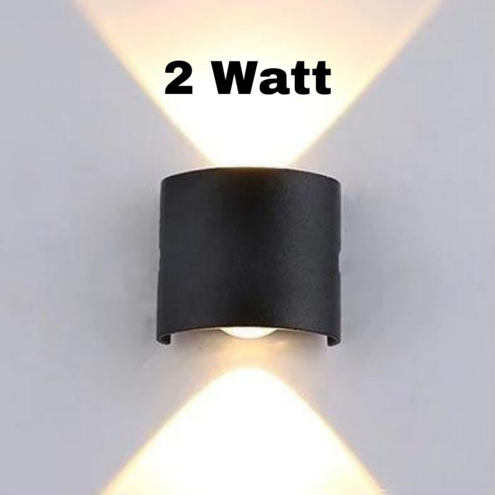 Gambar Lampu Dinding LED Ruangan Taman Outdoor Indoor Wall Light 2w 4w 6w 8w - 2 LED 2W Warm White, ABS dari Aslan aksesoris undefined Tokopedia