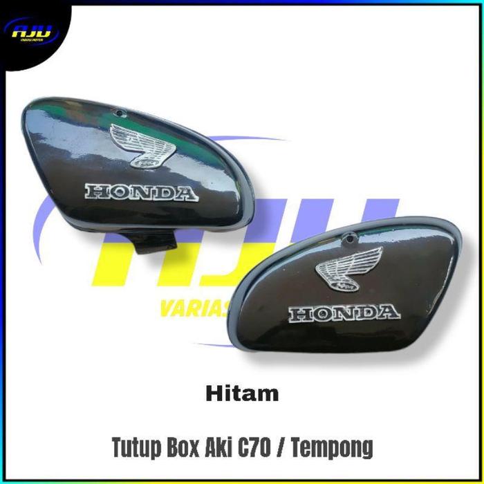Gambar Tutup penutup Aki Box Aki Tempong Tepong Cover Accu Honda c70 C 70 - Tempong Hitam dari Iqbal Variasi Shop undefined Tokopedia