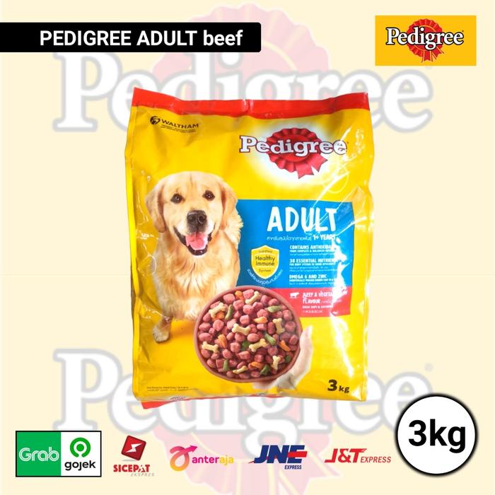 pedigree adult beef 3kg fresh pack dog food di Golden Cat Petshop  Tokopedia