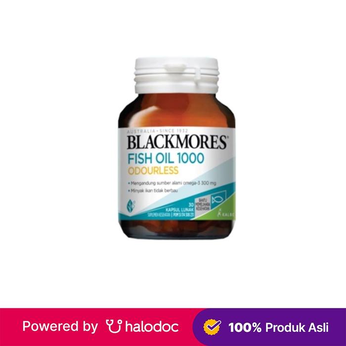 Gambar Blackmores Fish Oil 1000 Odourless 30 Kapsul dari Apotek Kosambi Jakarta Barat undefined Tokopedia
