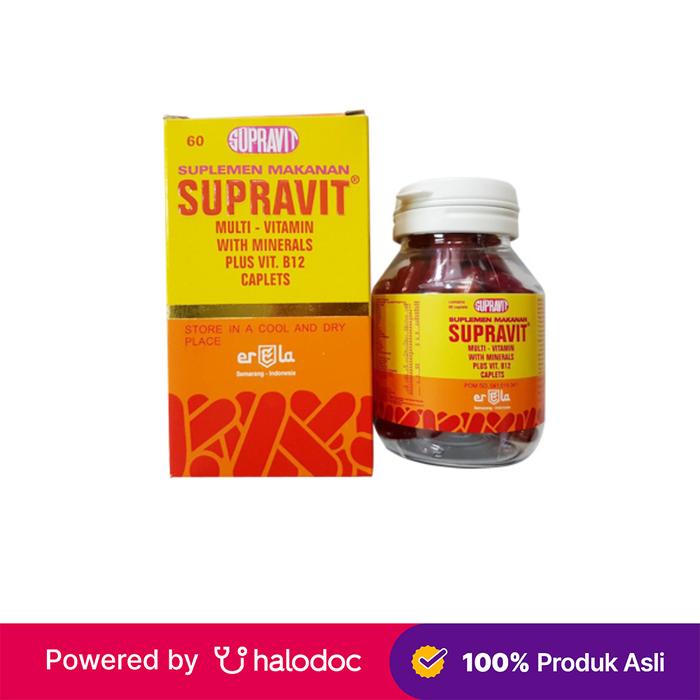 Gambar Supravit 60 Kapsul - Multivitamin - Halodoc dari Apotek Halomedika Cicendo undefined Tokopedia