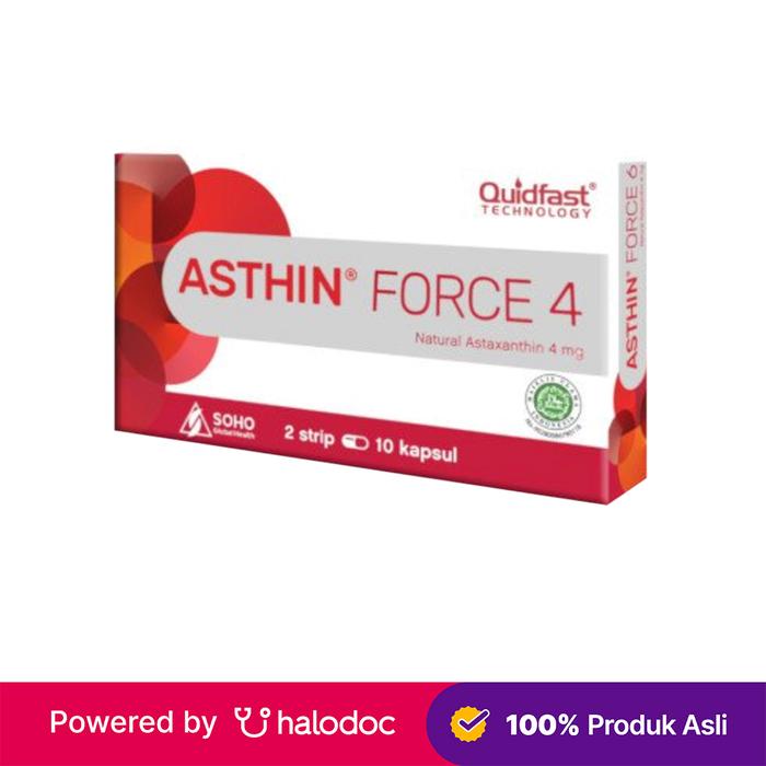 Gambar Asthin Force 4 mg 10 Kapsul - Vitamin & Suplemen Antioksidan - Halodoc dari Apotek Halomedika Tirta Raya Sidoarjo undefined Tokopedia