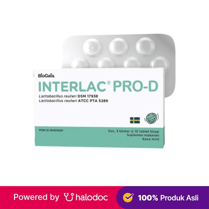 Gambar Interlac Pro-D 10 Tablet Hisap - Vitamin Probiotik - Halodoc dari Apotek Kosambi Jakarta Barat undefined Tokopedia