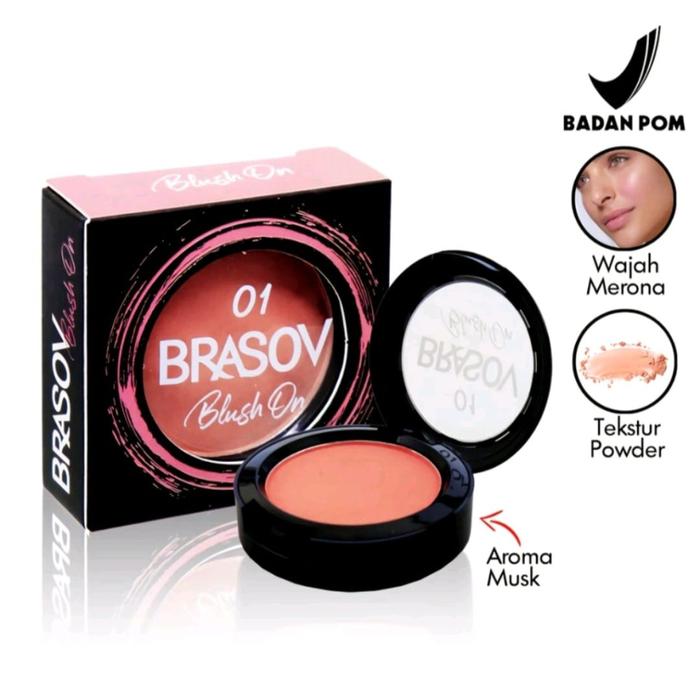 Gambar BRASOV Blush On | Perona & Pemerah Pipi 4.5gr - 01 Peach dari CasaBeauty undefined Tokopedia
