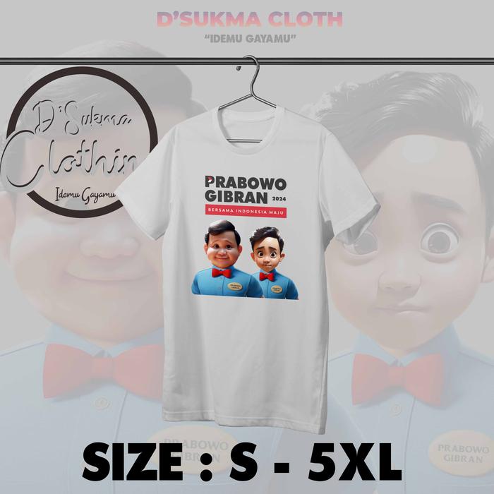 Gambar Kaos Prabowo Gibran / Baju Capres Gemoy Prabowo Gibran Kualitas Distro - PUTIH, S dari DSukma Clothing undefined Tokopedia