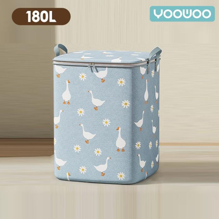Gambar Box Penyimpanan Selimut Pakaian Organizer Box Jumbo - Biru 180L dari YooWoo Mall undefined Tokopedia
