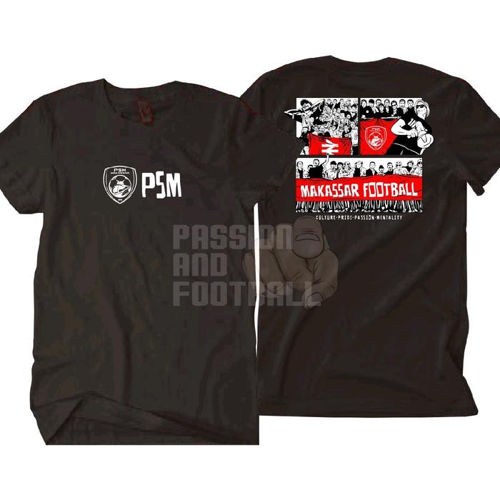Jual T-SHIRT PSM MAKASSAR FOOTBALL L, Hitam Bogor