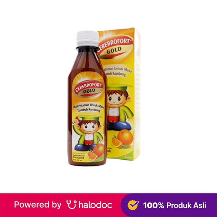 Gambar Cerebrofort Gold Sirup Orange 200 ml - Multivitamin - Halodoc dari Apotek Regina Farma Manado undefined Tokopedia