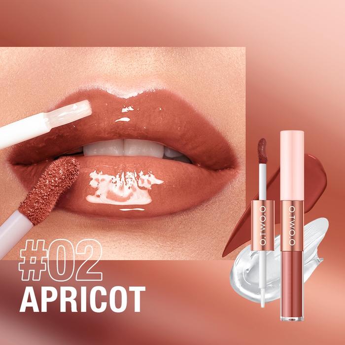Gambar (Brln) O.Two.O Double Effect Matte & Gloss Lipstick Long Lasting - 02 APRICOT dari Brilianes undefined Tokopedia