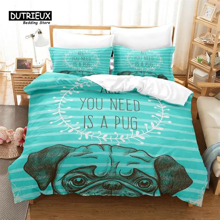 Gambar DJ Art Cartoon Animals Bedding Set 3Pcs Duvet Cover Set Soft dari Delphi Joy undefined Tokopedia