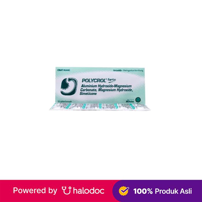 Gambar Polycrol Forte 10 Tablet - Obat Asam Lambung & Gerd - Halodoc dari Apotek Rafa Farma Surabaya undefined Tokopedia