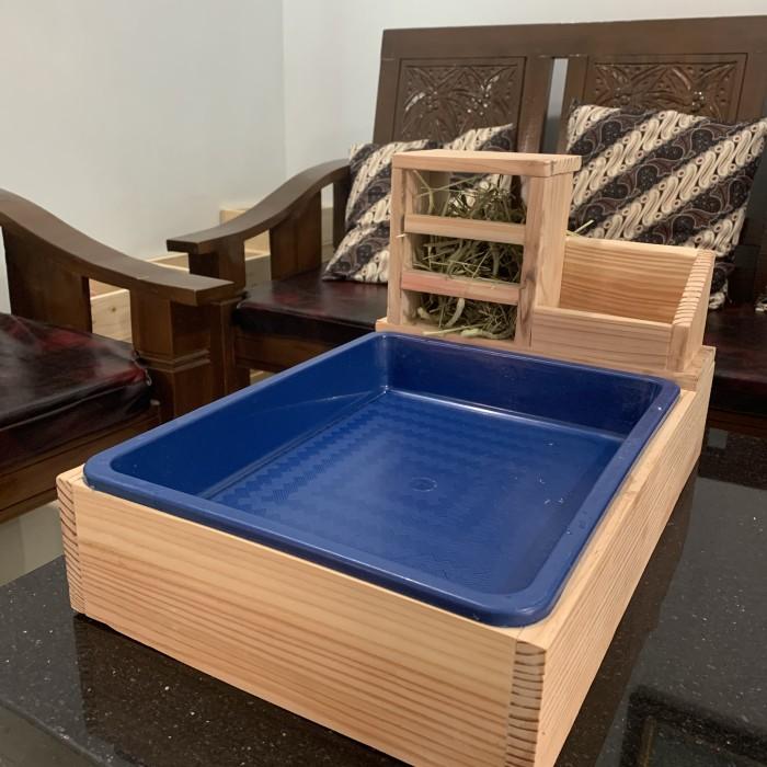 Gambar POTTY TRAIN - BEDDING BOX UMBAR FEEDER DAN RACK HAY KELINCI TERLARIS dari andreonlinemarket undefined Tokopedia