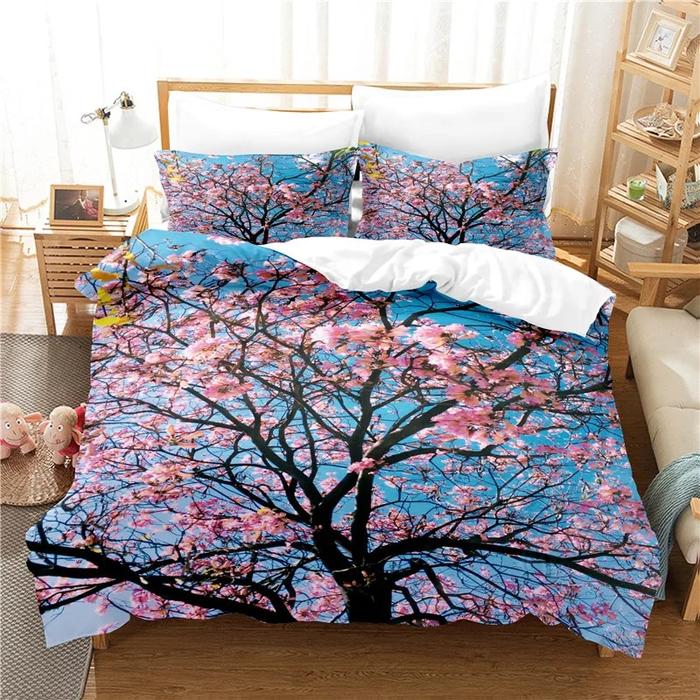 Gambar DJ Peach Blossom Bedding Set For Bedroom Soft Bedspreads For Be dari Delphi Joy undefined Tokopedia