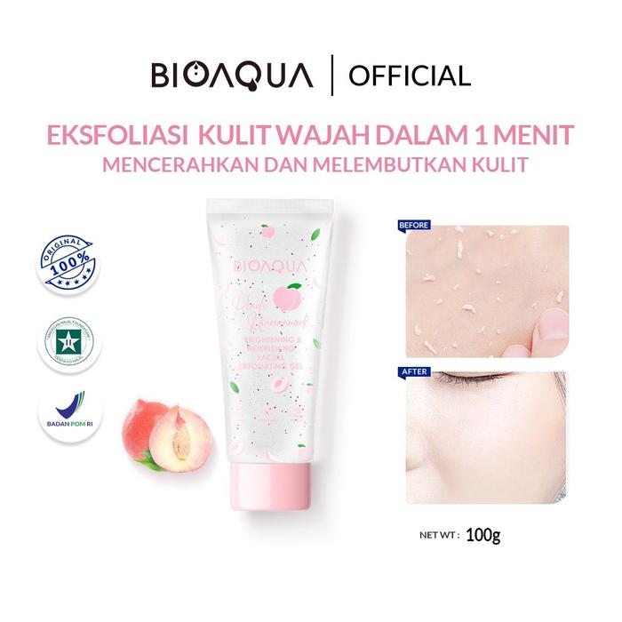 Gambar BIOAQUA Scrub Wajah & Tubuh Niacinamide Brightening & Exfo 100gram - Facial Peach dari G&SStore undefined Tokopedia