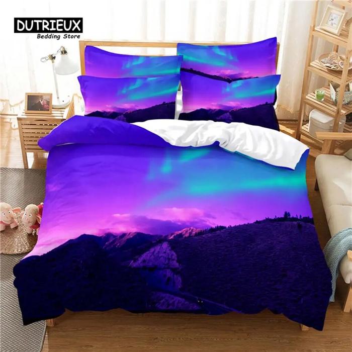 Gambar DJ Colorful Aurora Duvet Cover Set Fashion Bedding Set Soft C dari Delphi Joy undefined Tokopedia