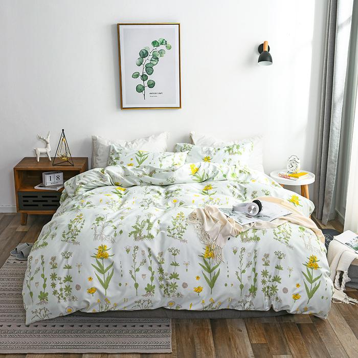 Gambar DJ Simple Black and White Bedding Set King Size Plain Leaves Du dari Delphi Joy undefined Tokopedia