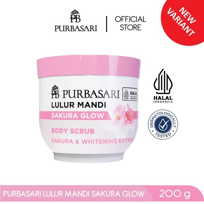 Gambar Purbasari Lulur Mandi Sakura Glow 100g - 200g - 200GR dari Purbasari Indonesia undefined Tokopedia
