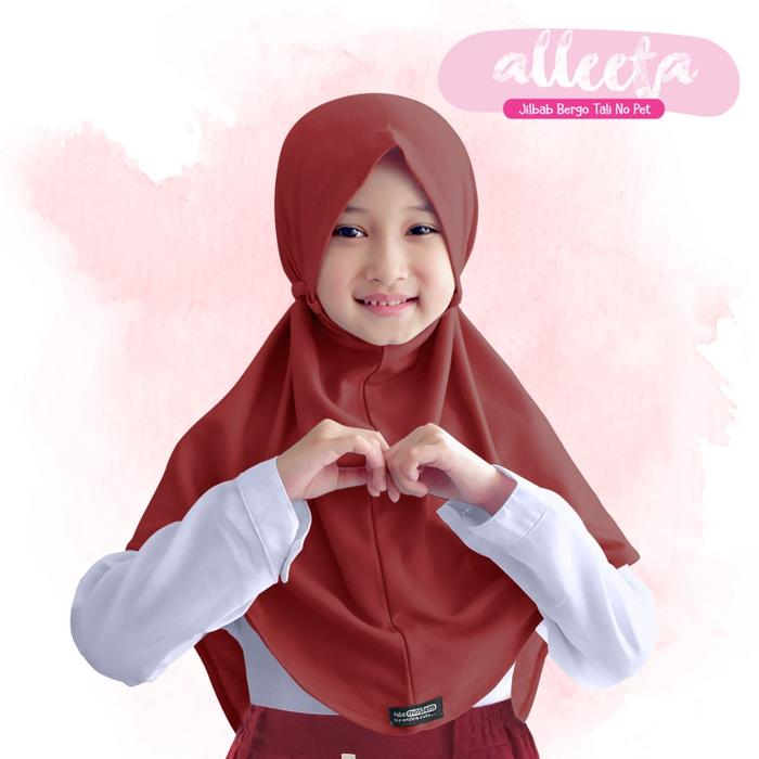 Gambar Jilbab Cutemoslem Alleeta-Jilbab Sekolah Anak - Maroon, M dari Cutemoslem Store undefined Tokopedia