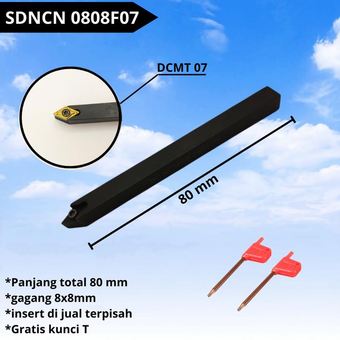 Gambar Holder Bubut Netral SDNCN 0808 1010 1212 1616 2020 2525 Insert DCGT - 0808 F07 dari Measuring Solution undefined Tokopedia