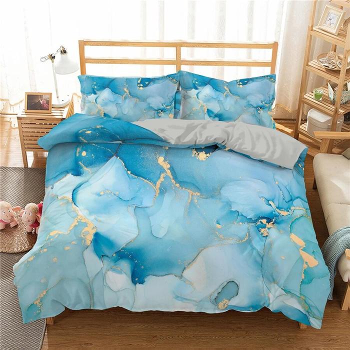 Gambar DJ Marble bedding set duvet home bedding king size 3d print lux dari Delphi Joy undefined Tokopedia