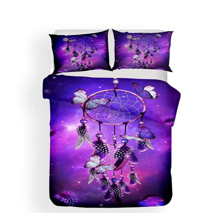 Gambar DJ MWSWL Duvet Cover 3 Pieces Bedding Set Feathers Galaxy Dream dari Delphi Joy undefined Tokopedia