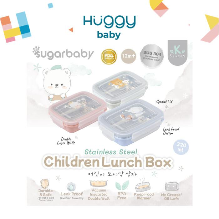 Gambar Sugarbaby Stainless Steel Lunch Box | Kotak Makan Anak Bekal - Abu-abu dari Huggy Baby undefined Tokopedia