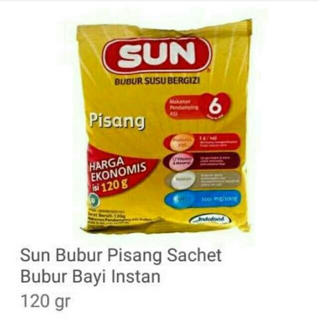 Gambar T✪2R SUN BUBUR BAYI 120G BERAS MERAH/PISANG/KACANG HIJAU C☛ZA dari agustinoyogaistore undefined Tokopedia