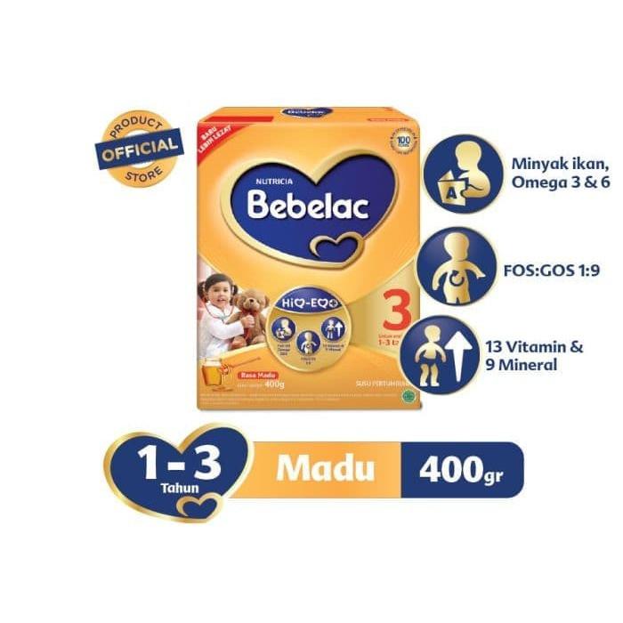 Gambar T♪FQ BEBELAC 3 USIA 1-3 TAHUN MADU VANILA 400 GRAM PT5 dari irianatianaecollections undefined Tokopedia