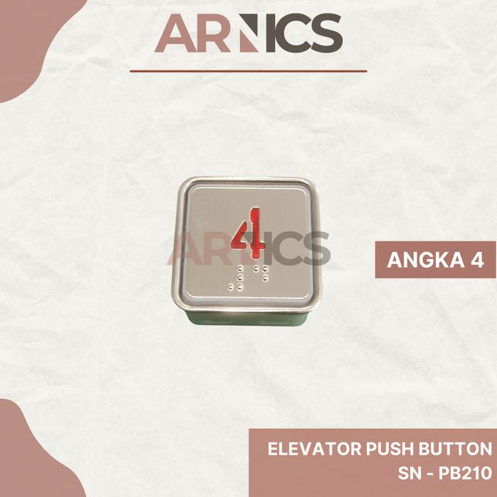 Gambar Tombol Kotak Push Button PB-210/Elevator Push Button Lift produk - Angka 4 dari CV Technomesh undefined Tokopedia