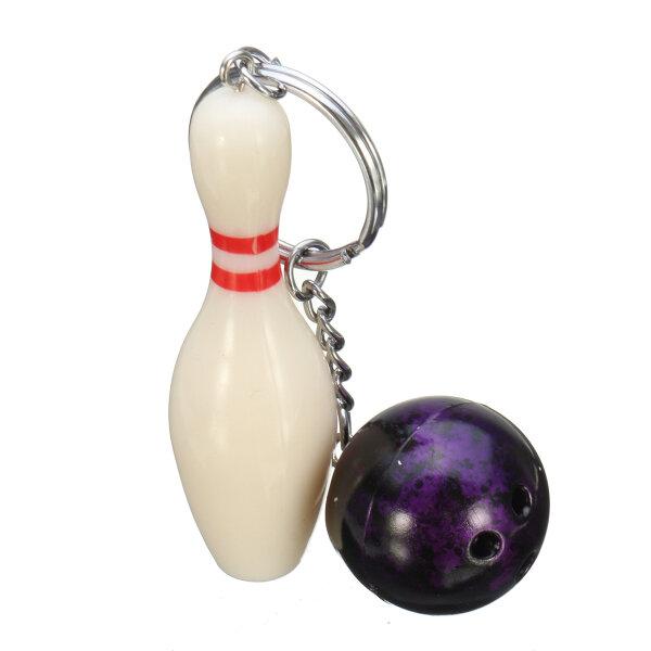 Jual EDC Gadgets Keychain Mini Bowling Pin and Ball Keychain Key