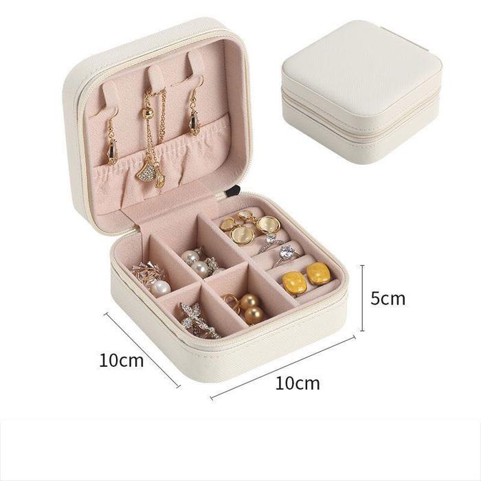 Gambar Kotak Perhiasan Travel Jewelry Box Mini Tempat Penyimpanan Emas - Kecil Putih dari Yooyee Indonesia_NEW undefined Tokopedia