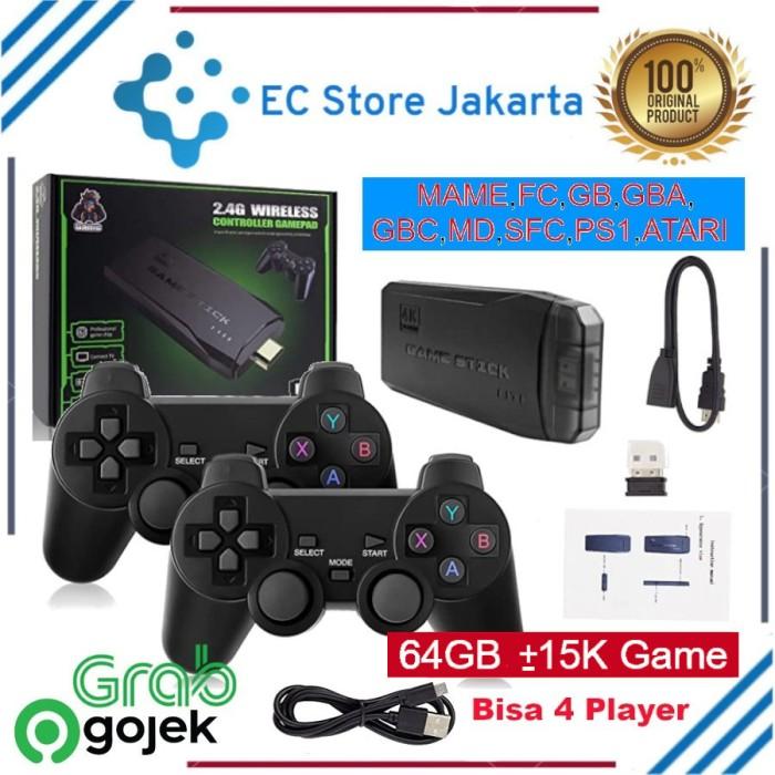 Gambar GAME STICK 4K GAME CONSOLE WIRELESS GAMEPAD HDMI TV RETRO VIDEO GAME - 64GB 10K Game dari Noemiee undefined Tokopedia