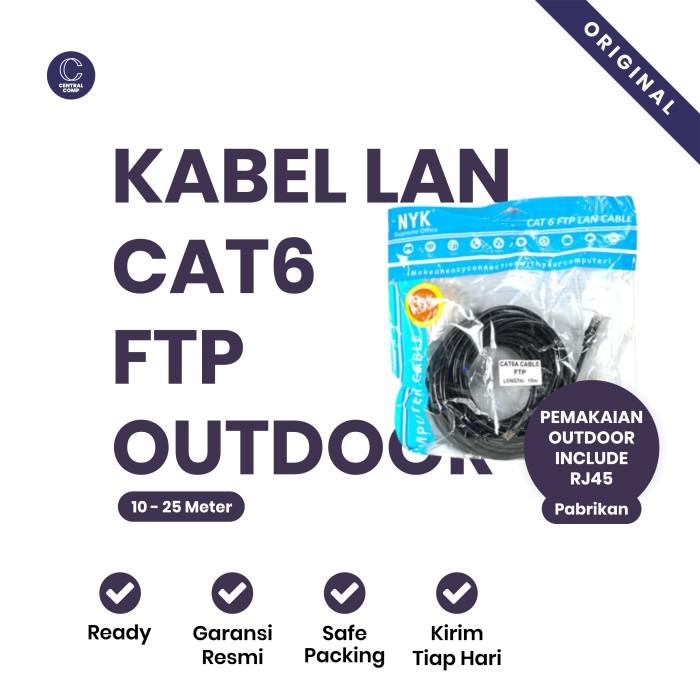 Gambar Kabel LAN Cat6 FTP Outdoor NYK Ethernet Cable Pabrik Straight - 5 Meter dari Central Comp undefined Tokopedia