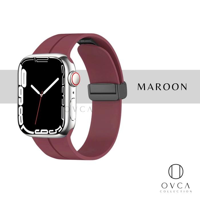 Watch Strap Apple Watch Maroon Band Apple Strap ULTRA SE Magnetic