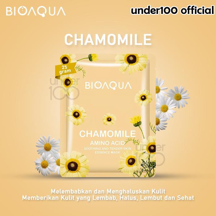 Gambar BIOAQUA Sheet Mask Hydrating Essence Face Mask Fruits And Veggies 25g - BioaquaCHAMOMIL dari Under100 Store undefined Tokopedia