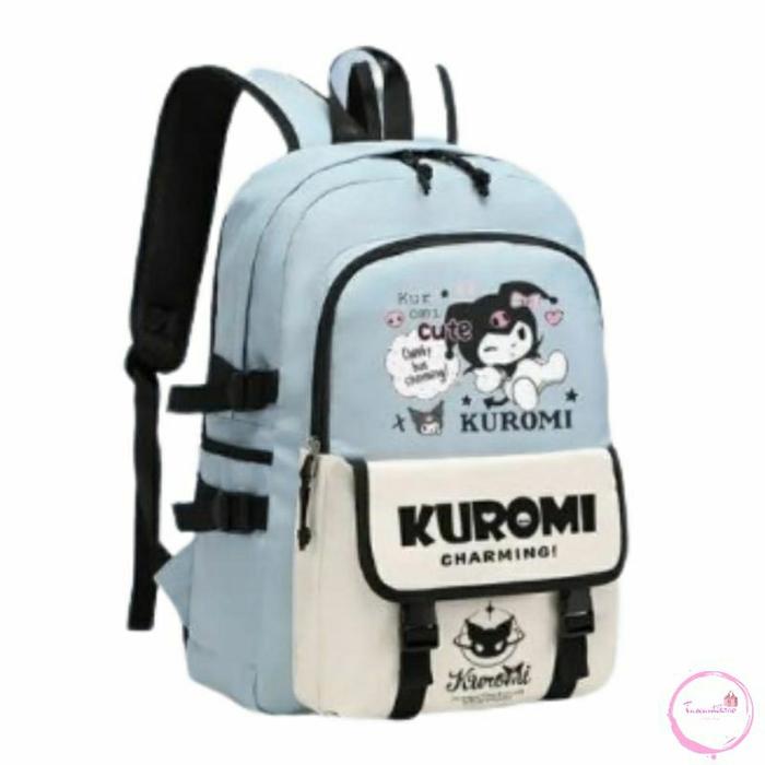 Gambar Tas Ransel Sekolah Anak Unisex Perempuan Karakter KUROMI kedap air tidak ada roda Bags & Luggage Fashion Sd - Biru dari glo'sir indo undefined Tokopedia